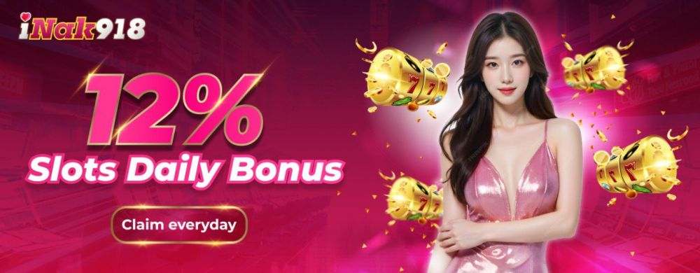 12% Daily Slots Bonus – Claim Every Day on iNak918